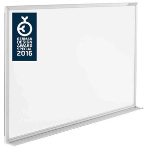 Tableau blanc CC émaillé 2400 x 1200 mm magnétique Cadre Alu et auget MAGNÉTOPLAN
