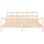 vidaXL Cadre de lit avec tête de lit 200x200 cm bois massif