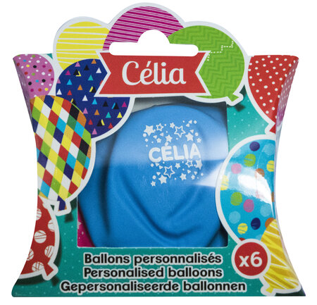 Ballons de baudruche prénom Celia