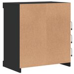 vidaXL Buffet avec lumières LED noir 60 5x37x67 cm