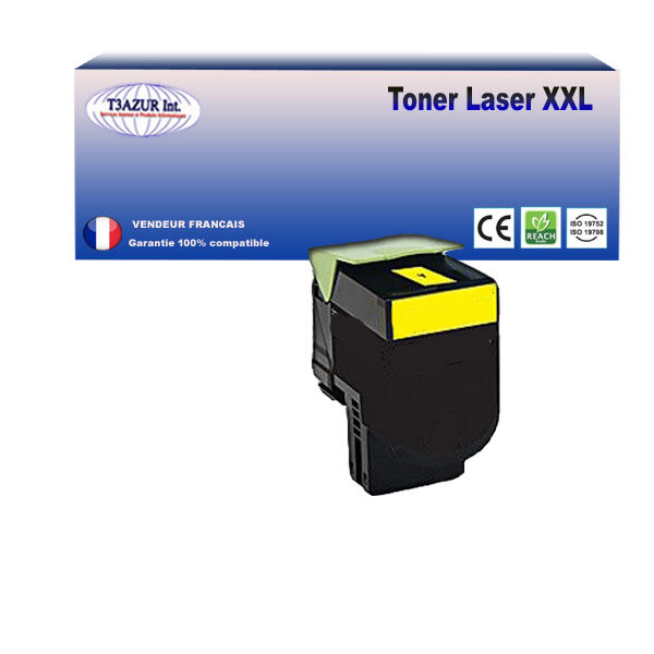 71B20Y0 - Toner compatible avec Lexmark CS317dn  CS417dn  CS517de Jaune - 2 300 pages