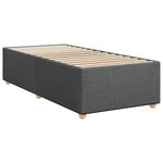vidaXL Cadre de lit Gris foncé 90x190 cm Tissu