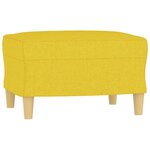 vidaXL Ensemble de canapés 3 Pièces avec coussins Jaune clair Tissu