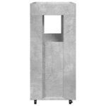 vidaXL Chariot de bar gris béton 60x39 5x89 cm bois d'ingénierie