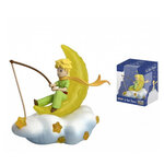 Figurine Décorative Le Petit Prince Pêchant dans les Nuages - Résine Artisanale
