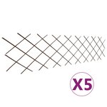 vidaXL Clôture en treillis de saule 5 Pièces 180x60 cm