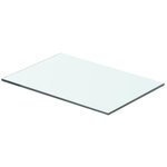 vidaXL Panneaux d'étagère 2 Pièces Verre Transparent 40 x 20 cm