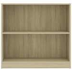 Vidaxl bibliothèque chêne sonoma 80 x 24 x 75 cm aggloméré