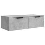 vidaXL Armoires murales 2 Pièces Gris béton 68x30x20 cm Bois d'ingénierie