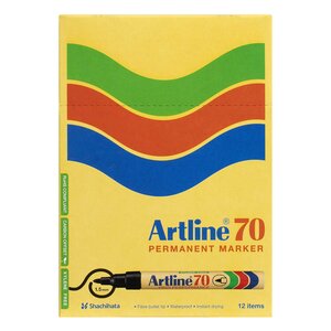 Marqueur '70' Permanent Indélébile Corps Alu Pointe Conique 1 5 mm Noir x 12 ARTLINE