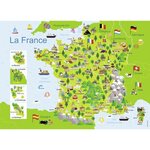 Puzzle 100 pieces - carte de france - nathan - puzzle enfant + trieur - des 6 ans