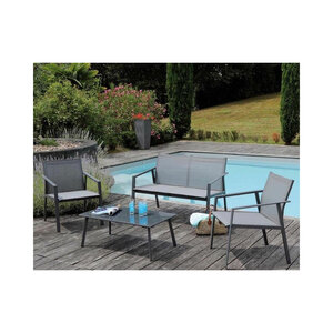 Salon détente jardin en aluminium alicia