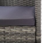 vidaXL Jeu à dîner de jardin 7 Pièces Résine tressée Anthracite et gris