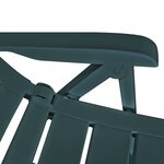 vidaXL Chaises inclinables de jardin lot de 2 Plastique Vert