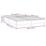 vidaXL Cadre de lit Gris clair 140x190 cm Tissu
