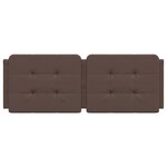 vidaXL Coussin de tête de lit marron 140 cm similicuir