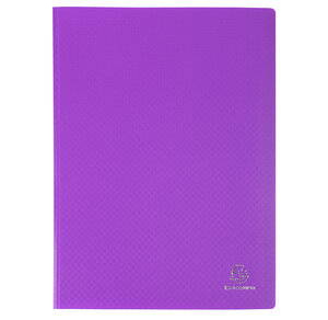 Protège-documents En Polypropylène 5/10e Opak Pochettes Cristal 80 Vues - A4 - Violet - X 10 - Exacompta