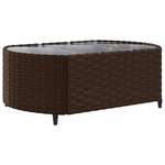 vidaXL Salon de jardin 8 Pièces avec coussins marron résine tressée