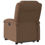 vidaXL Fauteuil inclinable Marron Tissu