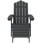 vidaXL Chaises Adirondack lot de 2 avec repose-pieds PEHD Anthracite