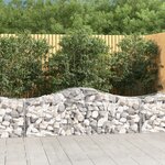 vidaXL Paniers à gabions arqués 12 Pièces 200x50x60/80 cm Fer galvanisé