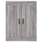 vidaXL Buffet haut Sonoma gris 69 5x34x180 cm Bois d'ingénierie