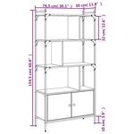 vidaXL Bibliothèque avec portes noir 76 5x30x154 5cm bois d'ingénierie