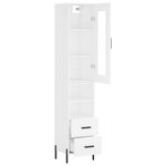 vidaXL Buffet haut Blanc 34 5x34x180 cm Bois d'ingénierie