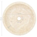 vidaXL Évier 40 x 12 cm Marbre Crème