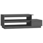 vidaXL Table basse Gris 120x50x40 5 cm Bois massif de pin