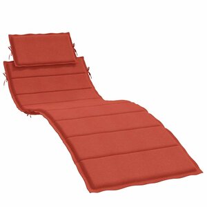 vidaXL Coussin de chaise longue rouge mélangé 186x58x4 cm tissu