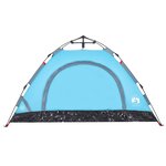 vidaXL Tente de camping 2 personnes bleu libération rapide