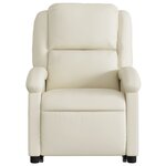 vidaXL Fauteuil inclinable Crème Similicuir