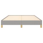 vidaXL Cadre de lit sans matelas gris clair 140x190 cm tissu