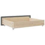 vidaXL Tiroirs de rangement dessous de lit 2 Pièces gris foncé