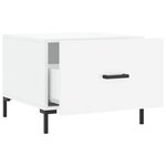 vidaXL Tables basses 2 Pièces blanc brillant 50x50x40cm bois d'ingénierie