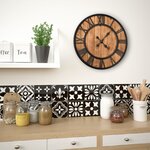 vidaXL Horloge murale vintage à quartz Bois et métal 60 cm XXL