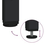 vidaXL Table console avec dessus en verre noir 118 5x30x81 cm acier