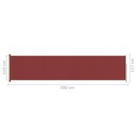 vidaXL Auvent latéral rétractable de patio 117x500 cm Rouge