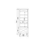 Vitrine réfrigérée 4 faces vitrées - 400 litres - combisteel - r290 - acier inoxydable400 800x660x1870mm