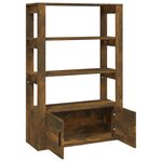 vidaXL Buffet Chêne fumé 80x30x119 5 cm Bois d'ingénierie