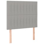 vidaXL Sommier à lattes de lit et matelas Gris clair 90x190 cm Tissu