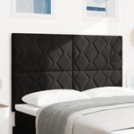 vidaXL Tête de Lit Design Blocs de Diamants Noire 160 cm Velours