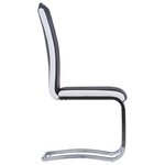 vidaXL Chaises à manger cantilever lot de 4 noir similicuir