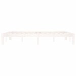 vidaXL Cadre de lit Blanc Bois de pin massif 140x200 cm