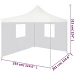 vidaXL Tente de réception pliable avec 2 parois 3x3 m Acier Blanc