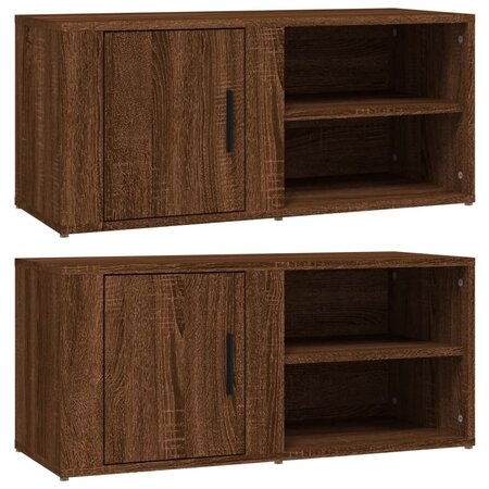 vidaXL Meubles TV 2 Pièces Chêne marron 80x31 5x36 cm Bois d'ingénierie