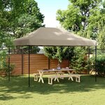 vidaXL Tente de réception pliable escamotable taupe 440x292x315 cm