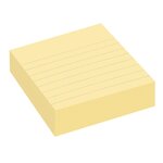Notes lignées couleurs jaune super sticky post-it 101 x 101 mm - bloc de 70 feuilles - lot de 12