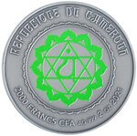 Pièce de monnaie en Argent 2000 Francs g 62.2 (2 oz) Millésime 2021 Chakra ANAHATA